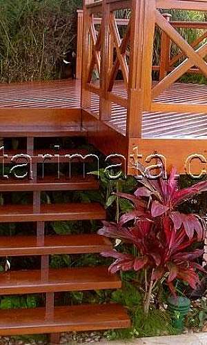 Guarda corpo de madeira para piscina Guarda corpo de madeira para piscina